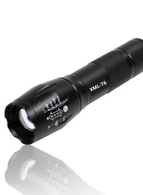 包邮R5调焦户外骑行装备防水迷你LED充电手电18650电池T6强光手电