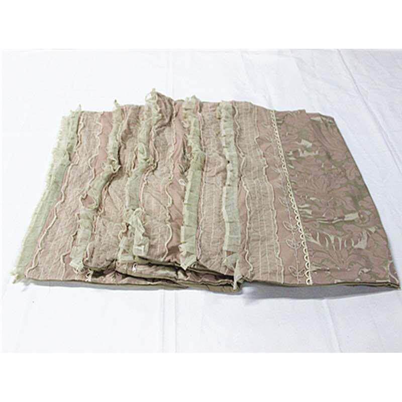 枕套单片涤纶提花布料毛线绣花外贸余货特惠价单人枕头套50x66cm