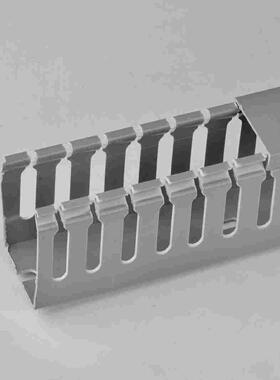 U型45*45灰色线槽明装PVC塑料电线配电柜工业配电箱走线槽行线槽