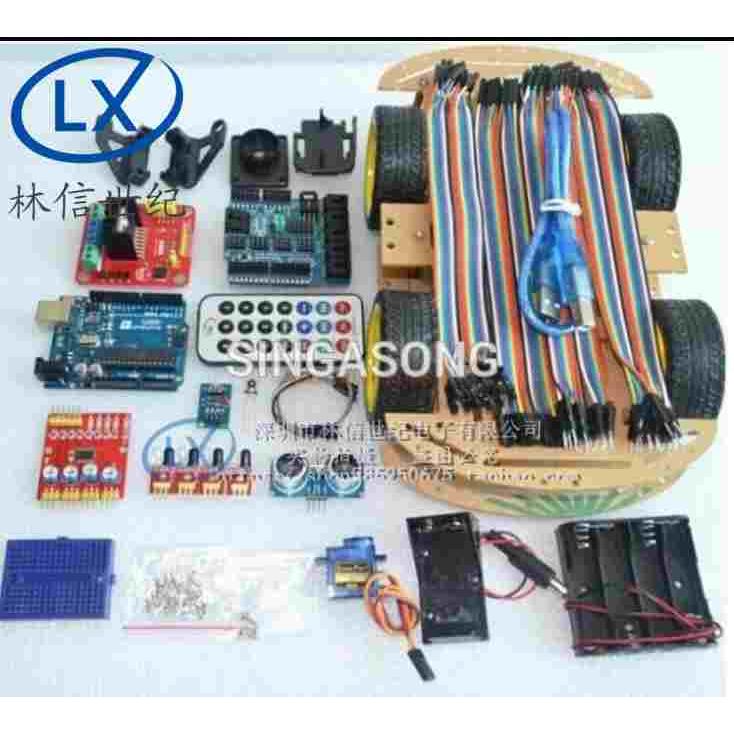 itead rduino UNO R3智能小车机器人套件R3循迹避障KIT 4轮小车