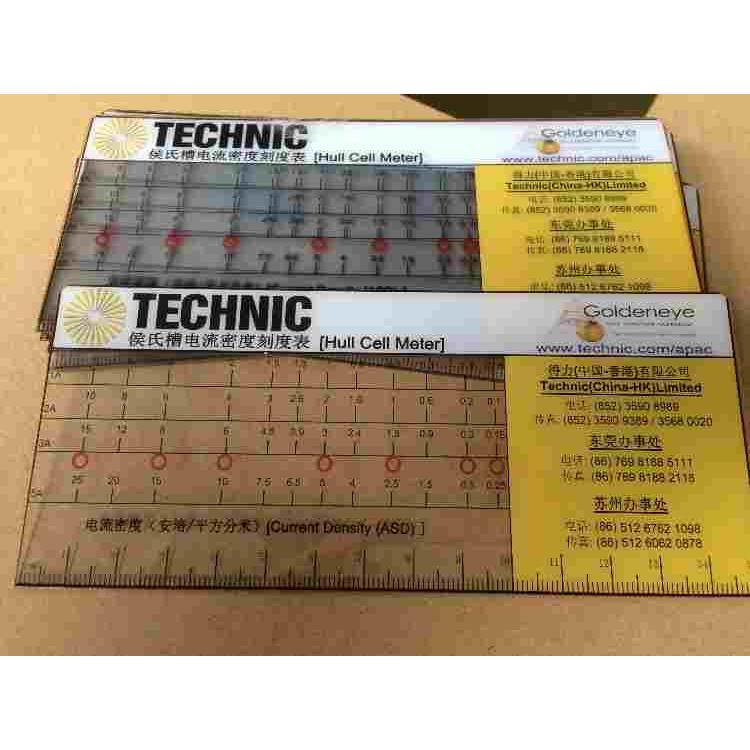 HULL CELL CATHODE CURRENT DENSITY SCALE， ASD  SCALE