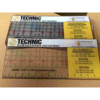 HULL CELL CATHODE CURRENT DENSITY SCALE， ASD  SCALE