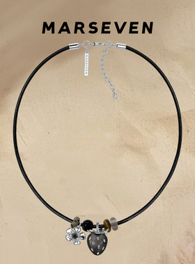 MARSEVEN黑色草莓花项链