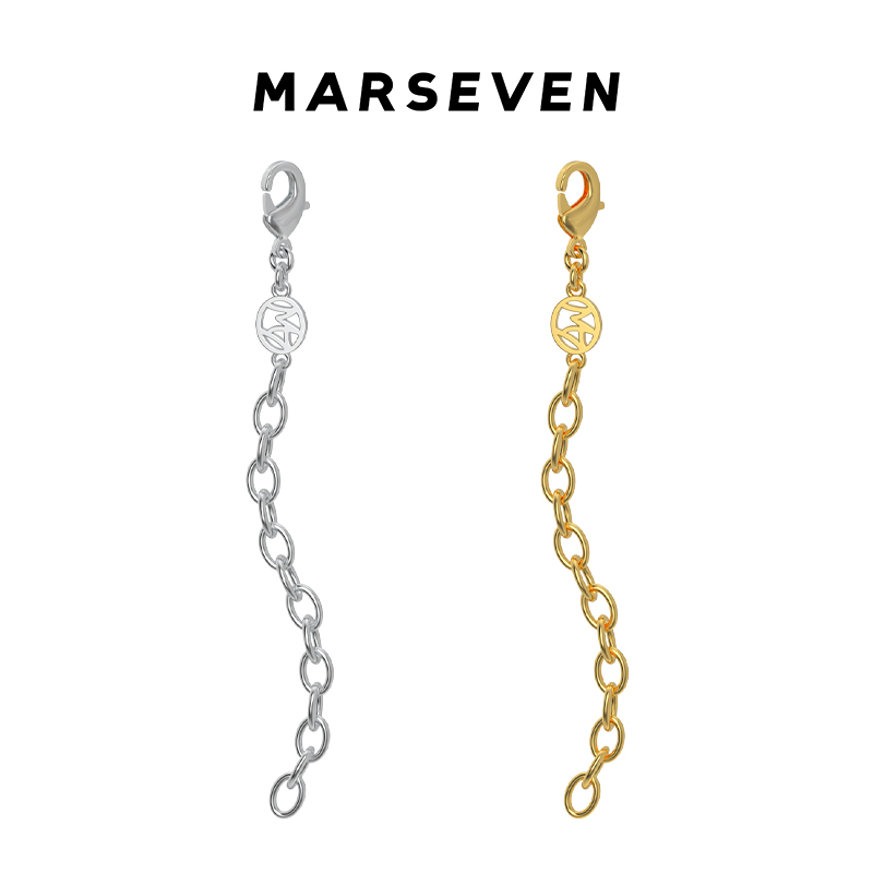 MARSEVEN 尾链diy手链项链铜镀金属延长链条饰品配件 单拍无礼盒