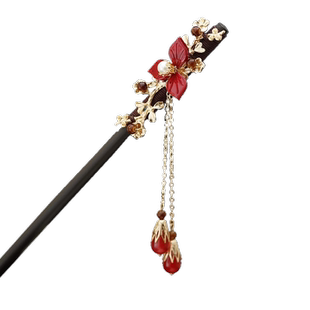 古风盘发簪女高级感国风簪子2025新款汉服新中式发钗流苏步摇头饰