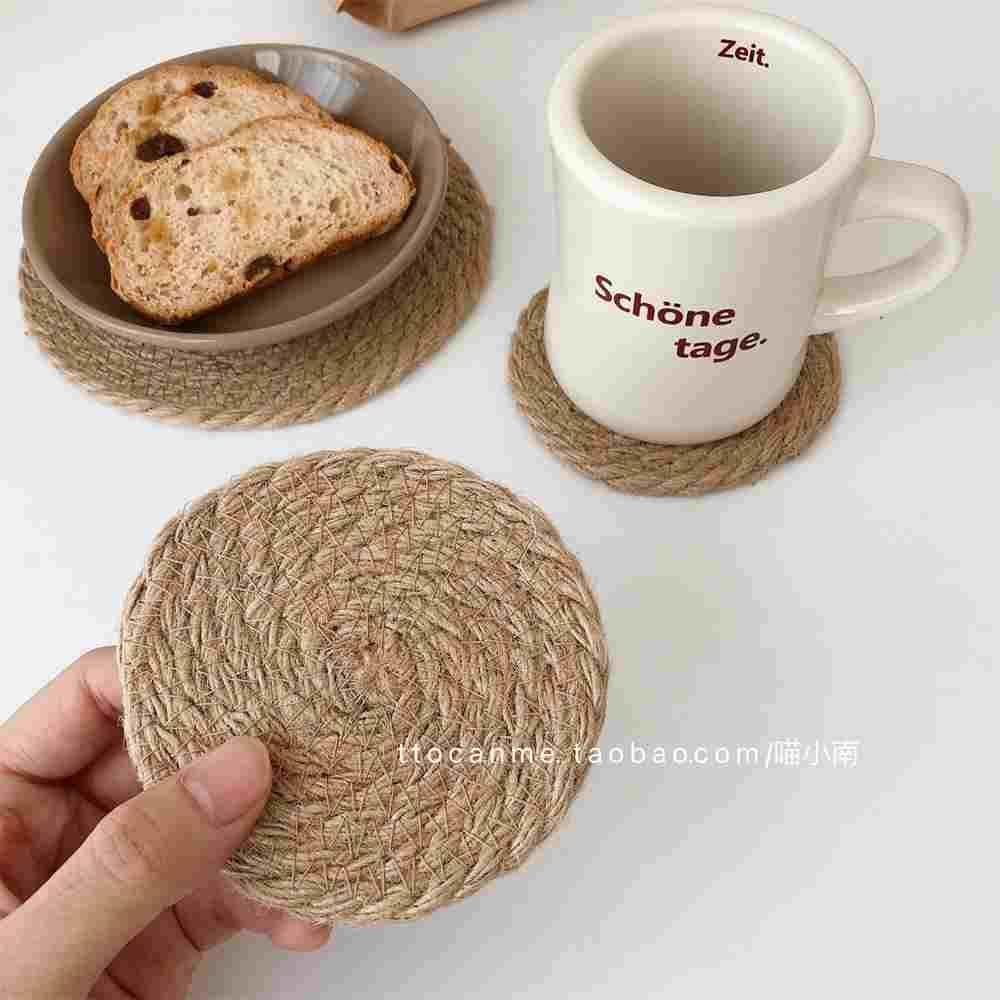 （拍照加分） ins日韩 亚麻手工杯垫装饰拍照道具民宿风隔热垫锅,乐器/吉他/钢琴/配件,其它民族乐器,淘宝优惠券,粉丝福利购,淘宝优惠卷