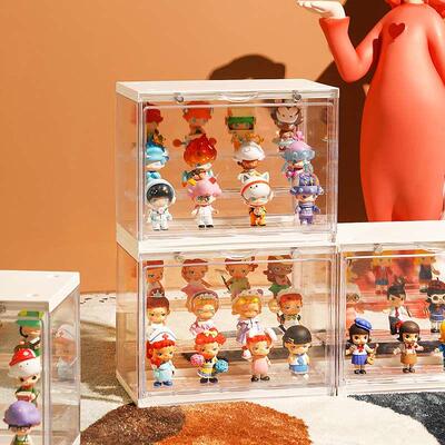 盲盒收纳展示架子透明亚克力公仔娃娃手办popmart泡泡玛特展示盒