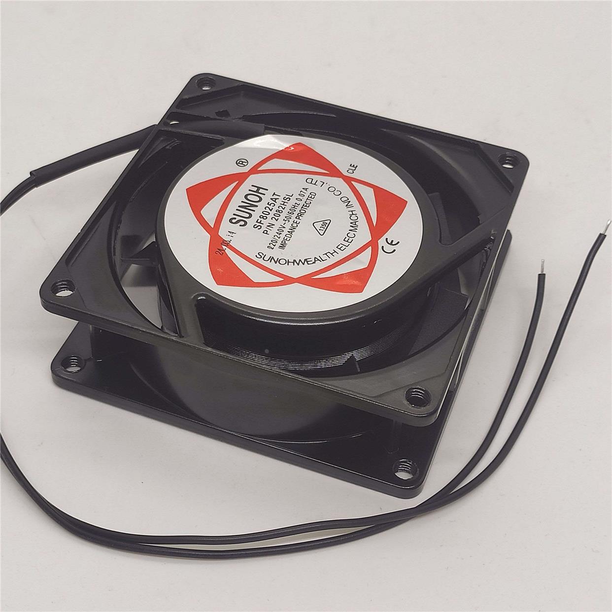 SUNOH风扇轴流风机SF8025AT 2082HSL散热风扇80*80*25mm电压220V
