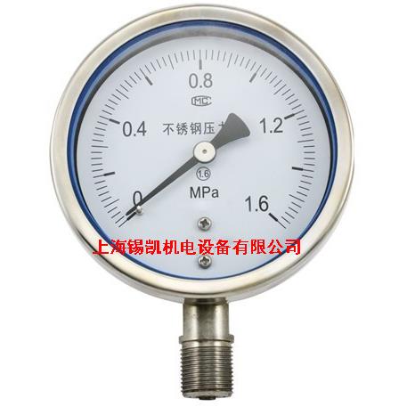 全不锈钢耐震冲油型压力表 压力显示仪表  Y60  Y100