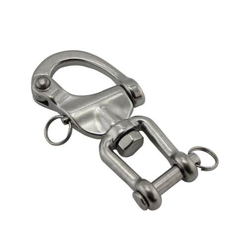 RICHWITS  不锈钢316叉式旋转弹簧卸扣 手拉卸扣 snap shackle