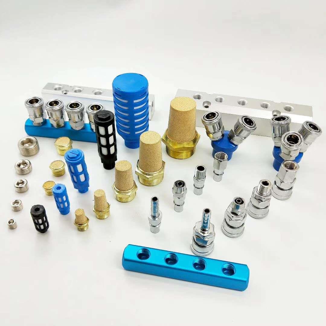 气动全铜塔型平头消声器塑料消声器BSL M5 1 2 3 4 5 6分牙1寸1.5