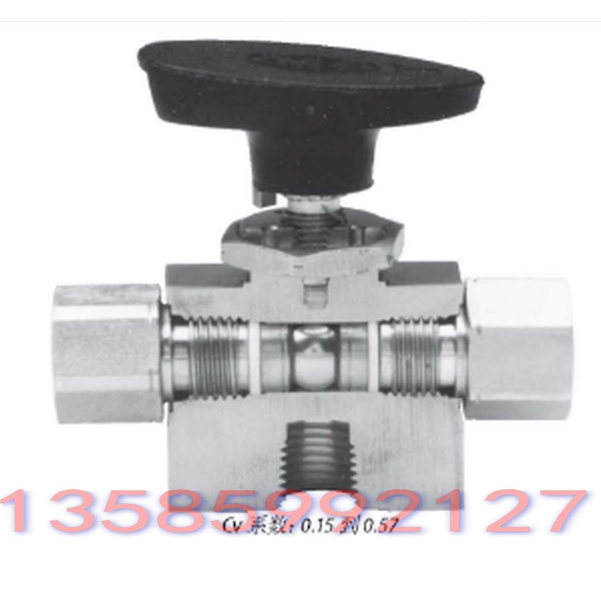 美国HOKE霍克7065系列不锈钢内螺纹三通球阀、DN15美国飞托克管件