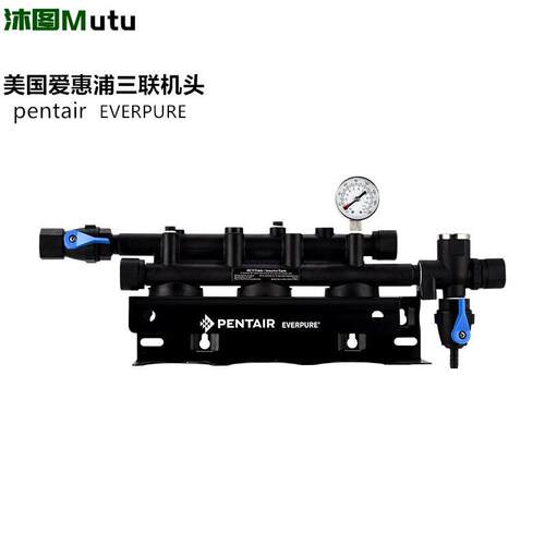 美国爱惠浦净水器机头 QC71Twin/Triple商用过滤三联原装带阀滤头