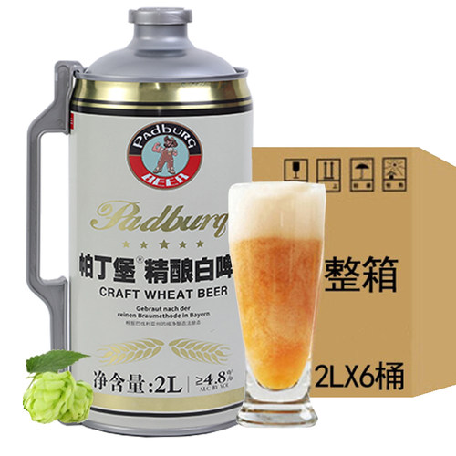 整箱精酿原浆啤酒2L六大桶12°P