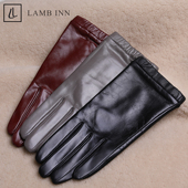 2025冬新 口收紧触屏女开车加绒保暖 袖 安心 山羊皮真皮手套加绒款