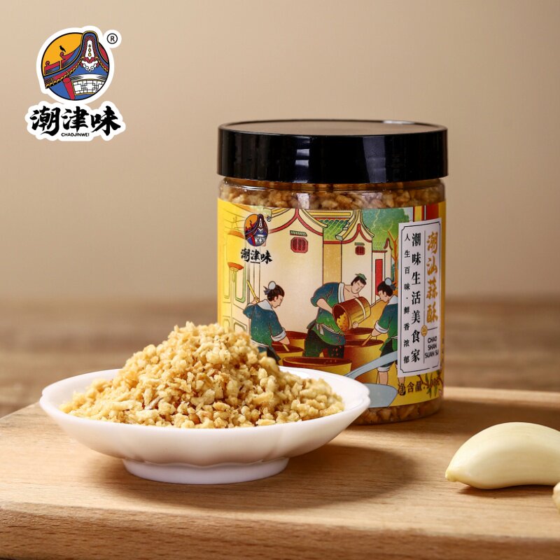 潮津味潮汕蒜酥蒜头酥油炸蒜蓉煲汤粉面粿条云吞饺子牛肉火锅调料
