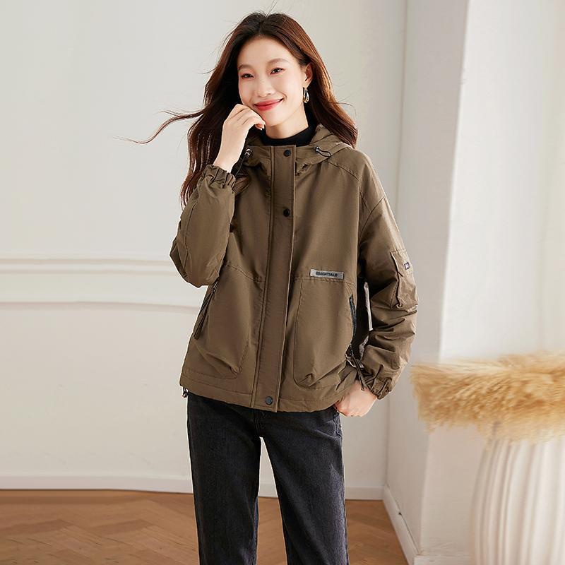 夹棉加厚外套女小个子2024冬季新款高级感休闲棉衣短款加绒派克服