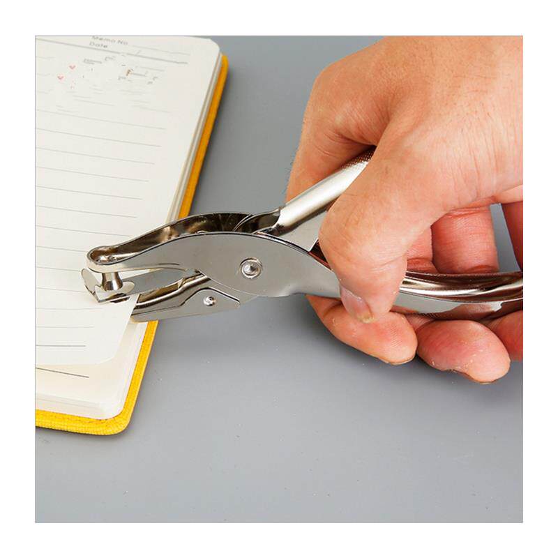 手动打孔钳6mm圆孔手握装订打孔器3mm文具PVC打洞器不锈钢检票钳