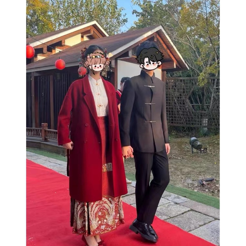 毛呢呢子长款韩版毛呢外套
