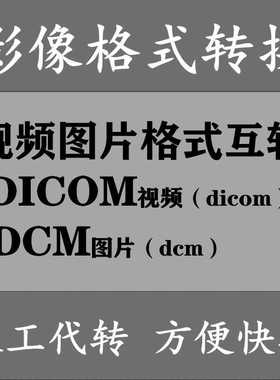 Dicom dcm医学影像CT图片下载 人工转换视频格式avi mp4 jpg bmp