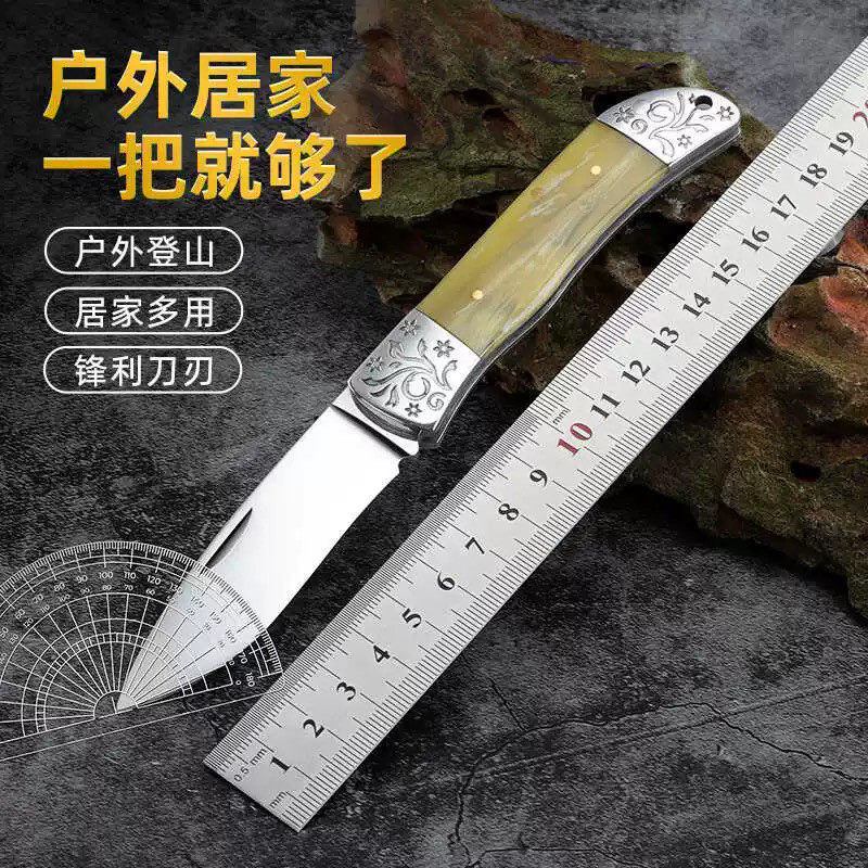 不锈钢水果小刀迷你折叠刀野营随身携带小刀钥匙扣拆快递刀开箱刀