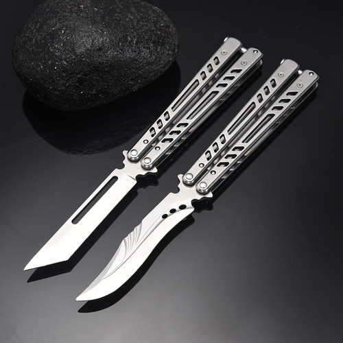 全钢蝴蝶刀蝴蝶甩手刀昊霞