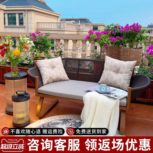 紫叶阳台轻奢贵妃椅新中式躺椅