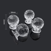 亚克力透明拉手球形钻化妆品盒抽屉橱柜把手有机玻璃球形拉手工厂