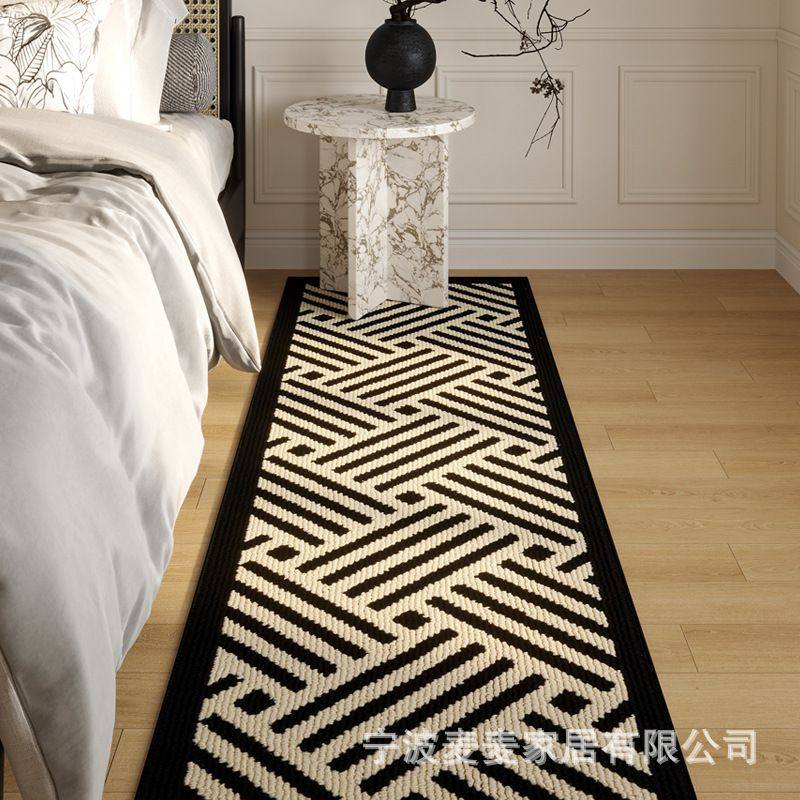 美式复古床边地毯卧室地垫客厅高级感长条加厚仿羊毛垫子床边脚垫,居家布艺,床边毯,淘宝优惠券,粉丝福利购,淘宝优惠卷