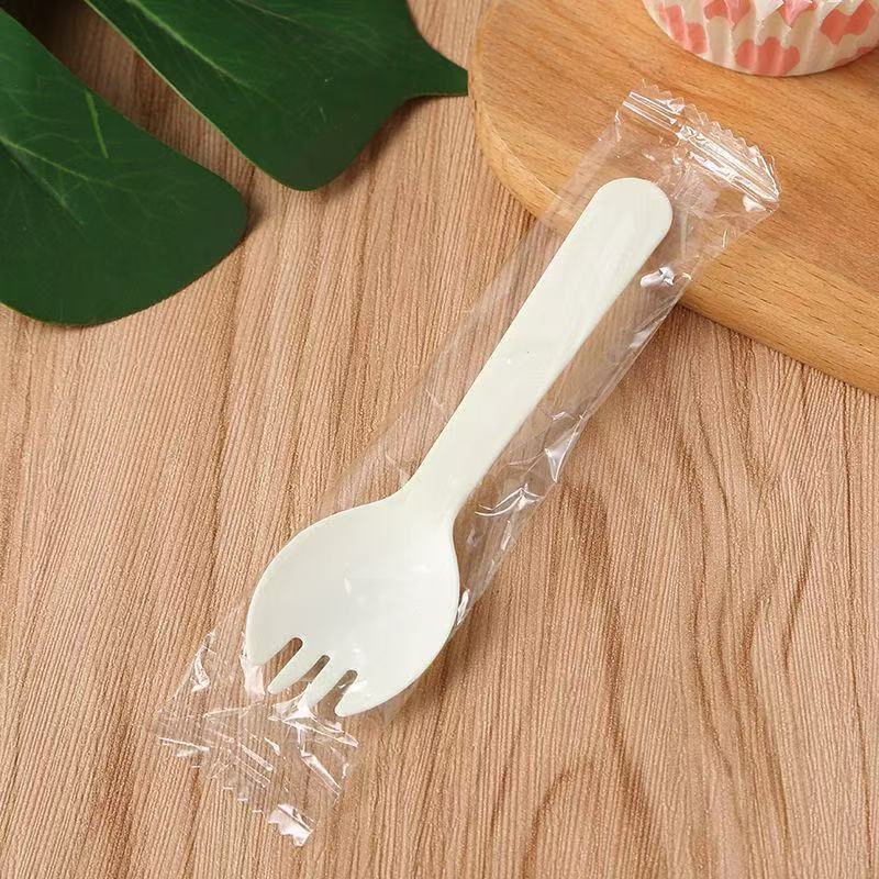 蛋糕叉勺一次性勺子食品级生日聚会烘焙甜品餐具塑料叉子单独包装