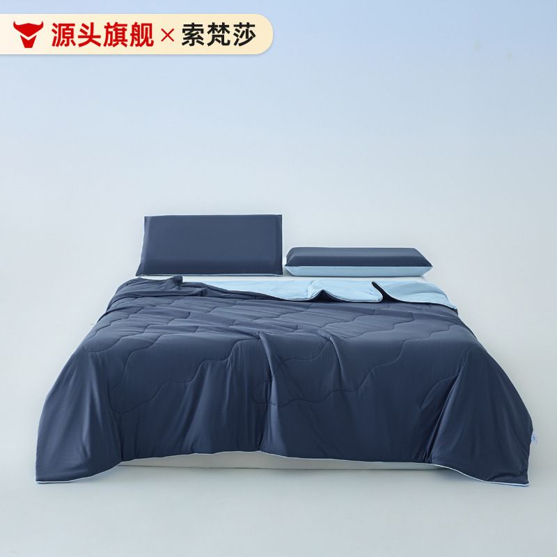夏凉被A类凉感丝仿锦氨针织棉双面用夏被夏凉被可机洗凉感冰丝被