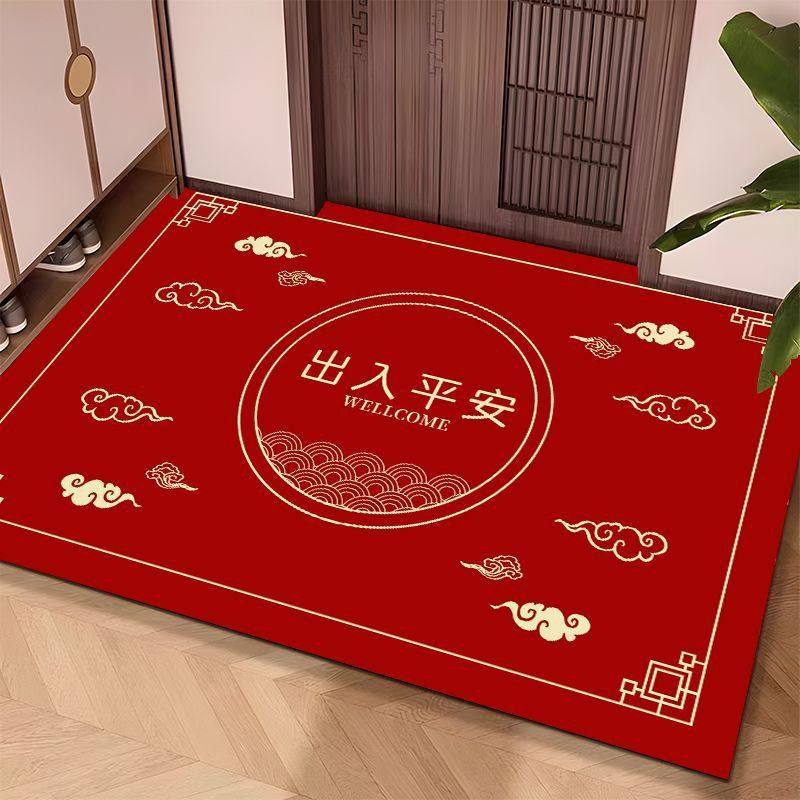 红色喜庆硅藻泥进门地垫入户门防滑耐脏门垫家用玄关门口地毯,家庭/个人清洁工具,地垫,淘宝优惠券,粉丝福利购,淘宝优惠卷