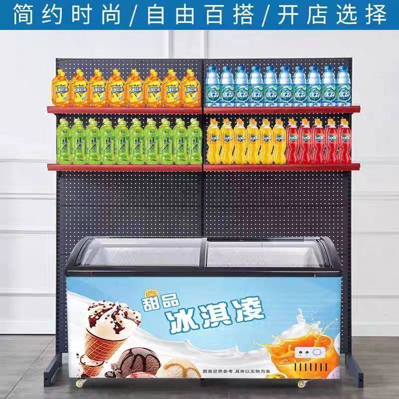 超市冰箱上方货架雪糕柜展示架置物架冷柜外部冰箱超市加厚置物架