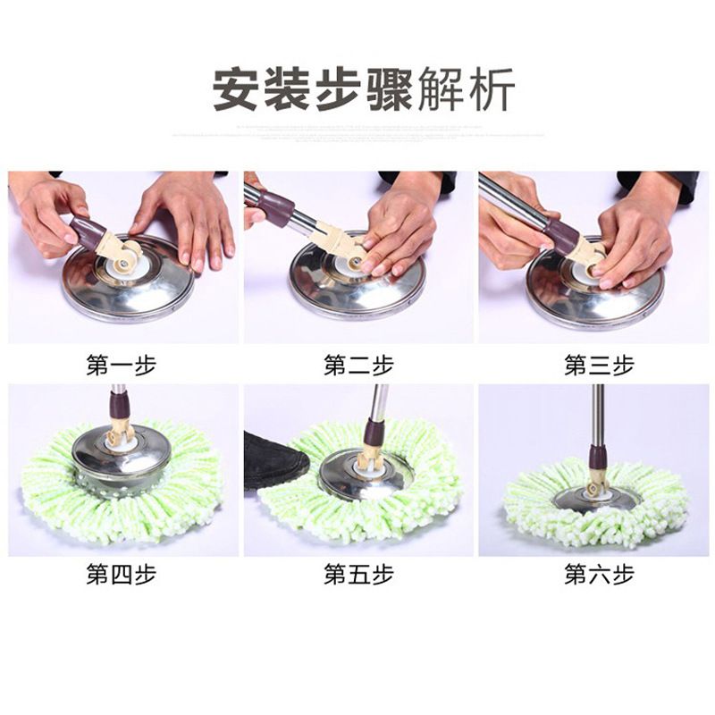批8字双驱旋转拖把家用带轮懒人免手洗拖把手压式旋转拖把桶套装