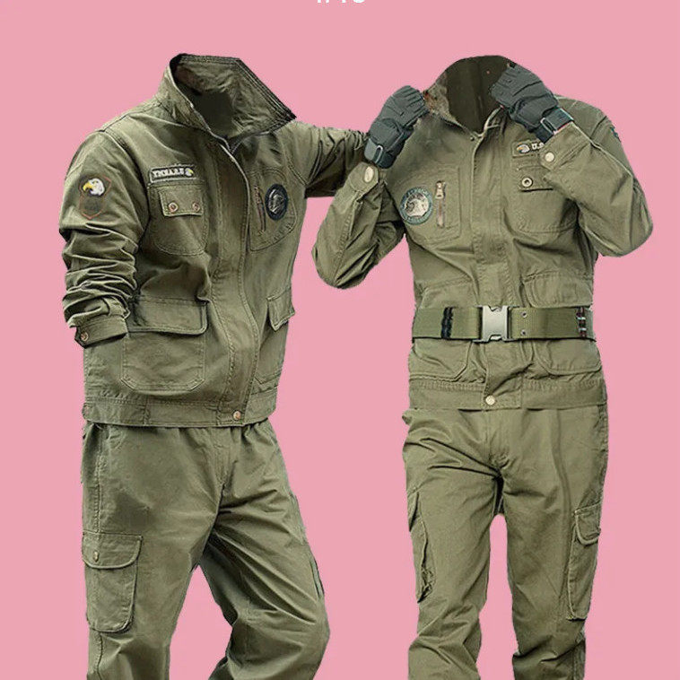 防尘工地劳保耐脏男士汽修防烫工作服套装工作工装外套衣服男电焊