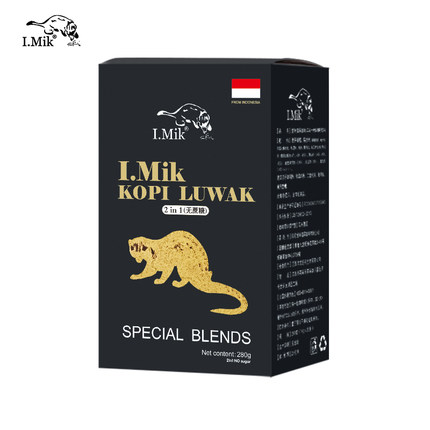 IMik爱咪猫屎咖啡速溶条装麝香猫三合一无蔗糖咖啡粉马来西亚