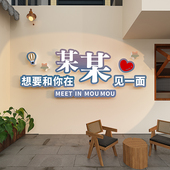 城市名网红探店打卡背景墙拍照区装 饰墙贴民宿景点高级氛围感布置