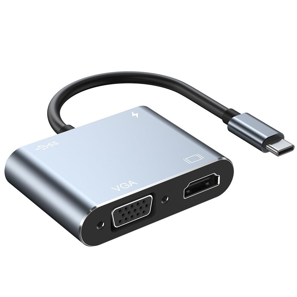 type-c转HDMI VGA USB3.0 4 IN 1扩展器电脑转转接头笔记本投影仪 影音电器 HDMI线 原图主图