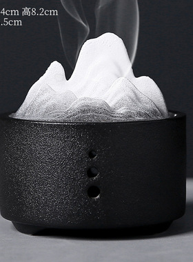 适用千里江山香炉线香插香陶瓷家用室内檀香沉香盘香炉带盖a1736