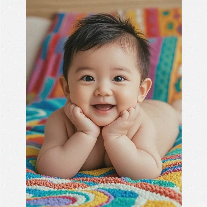 可爱男宝宝自粘贴画漂亮男孩孕妇孕妈胎教婚房卧室背景墙装饰墙贴