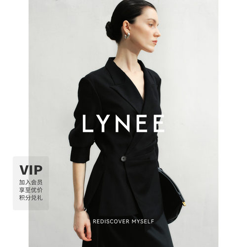LYNEE夏季透感七分袖女西装