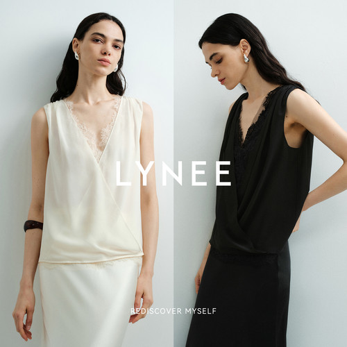 LYNEE秋季醋酸缎面蕾丝背心内搭