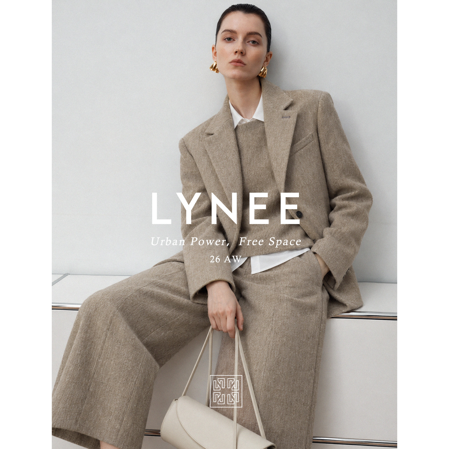 LYNEE【黑标 都市经典】浅驼色简约质感冬季羊毛西装/背心/休闲裤
