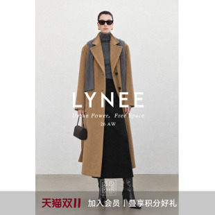LYNEE【黑标 伊顿公学】老钱羊毛羊驼毛经典813睡袍式苏力大衣女