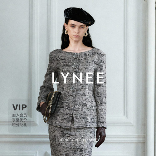 LYNEE【黑标 巴黎夜色】意大利进口GIOLICA 船领花纱外套香风套装