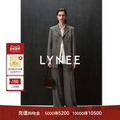 LYNEE 西裤 金标总裁套 老钱高级感丝羊毛竖条纹收腰双排扣西装
