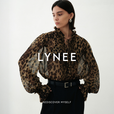 LYNEE x TORIL【都市游牧】都市复古豹纹衬衫女春夏长袖宽松上衣