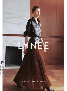 LYNEE【迷迭花园】百褶半身裙女2026夏季新款复古优雅大裙摆长裙
