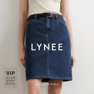 复古做旧休闲牛仔半身裙女2026春新款 直筒中裙 来自尼姆 LYNEE
