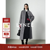 黑标 印记 vintage风 LYNEE 秘鲁进口苏力羊驼毛大衣长款